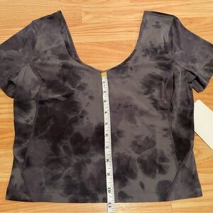 Lululemon Athletica Charcoal Tie-Dye Blouse